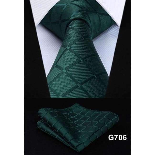 Planet+Gates+G706+/+China+Polka+Dot+Check+Plaid+Floral+3.4"+Silk+Jacquard+Party+Wedding+Woven+Men+Tie+Fashion+Designers+Necktie+Handkerchief+Set+#G7