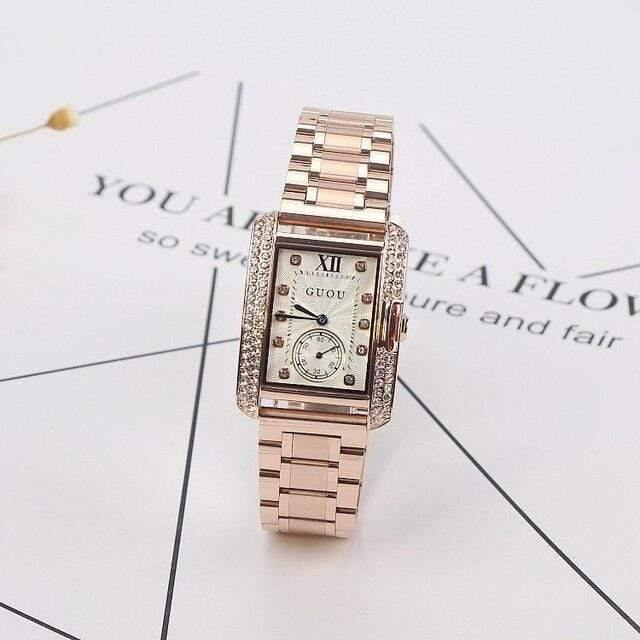 Planet+Gates+Gold+Steel+Watch+retro+Fashion+Square+Diamond+bracelet+Ladies+Quartz+Luxury+Woman+Gift+Wristwatches