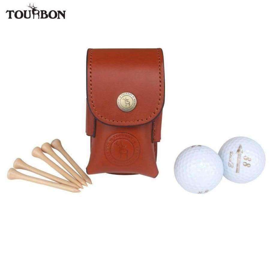 Planet+Gates+Golf+Ball+Bag+Tee+Holder+Holds+2+Balls+Divot+Tool+Holder+Retro+Genuine+Leather+Pouch