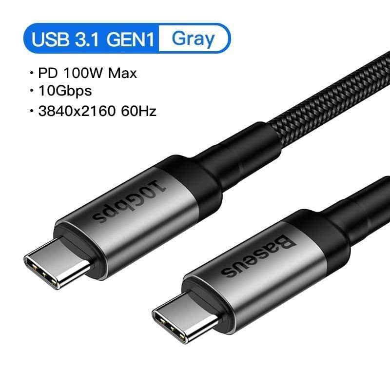 Baseus+USB+3.1+Type+C+to+USB+Type+C+Cable+for+Samsung+S9+S10+Xiaomi+Quick+Charge+4.0+PD+100W+Fast+Charger+HDMI+Cable+for+MacBook