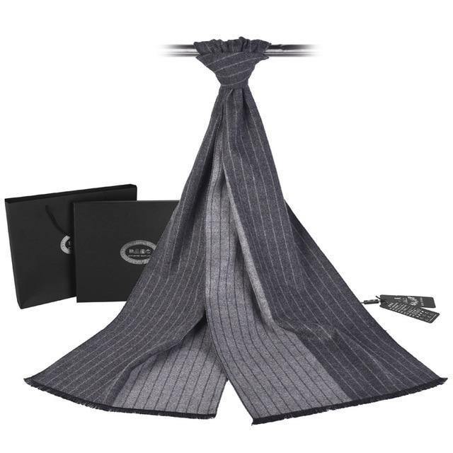 Planet+Gates+Gray+Scarf+men+luxury+striped+Business+Warm+Cashmere+Scarf+Soft+Tassel+ethnic+Shawl+Wrap+Winter+scarf