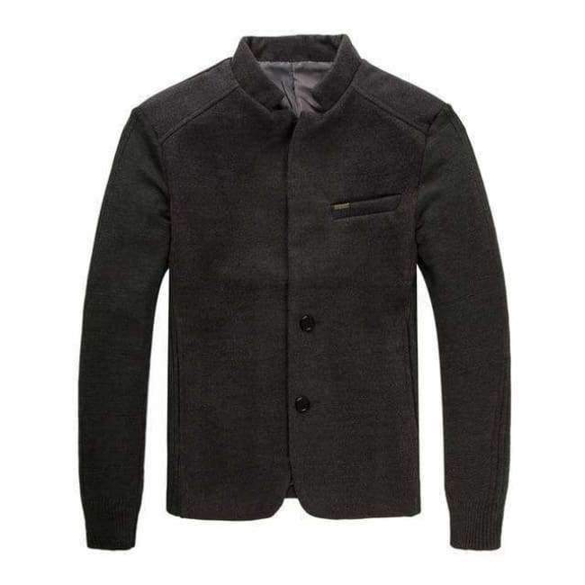 Planet+Gates+Grey+/+M+2018+New+Autumn+Winter+Fashion+Brand+Unique+Mens+Blazer+Jacket+Woolen+Casual+Blazer+Slim+Fit+Patchwork+Sleeve+Men+Suit+Jacket