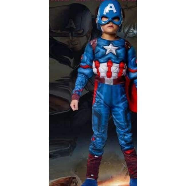 Planet+Gates+Jumpsuit+and+mask+/+S+/+Captain+America+Superhero+Kids+Muscle+Captain+America+Costume+Avengers+Child+Cosplay+Super+Hero+Halloween+Costumes+For+Kids+Boys+Girls+S-XL