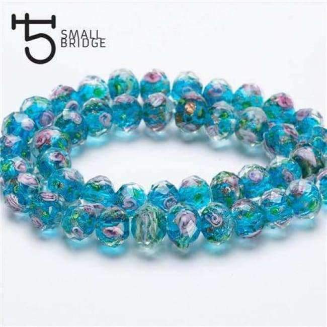 Planet+Gates+L018+/+12mm+10pcs+12mm+Murano+Mixed+Color+Flower+Glass+Beads+for+Bracelet+Making+Material+Pearls+Faceted+Rondelle+Large+Lampwork+Beads+L001