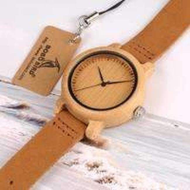 Planet+Gates+LaA15men+BOBO+BIRD+Lovers+Wood+Watches+for+Women+Men+Leather+Band+Bamboo+Couple+Casual+Quartz+Watches+OEM+as+Gift