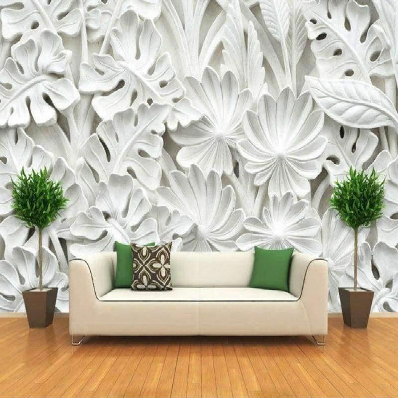 Planet+Gates+Leaf+pattern+plaster+relief+murals+3D+wallpaper+for+walls+living+room+TV+backdrop+bedroom+wall+painting+3D+wallpaper+decoration+1m2