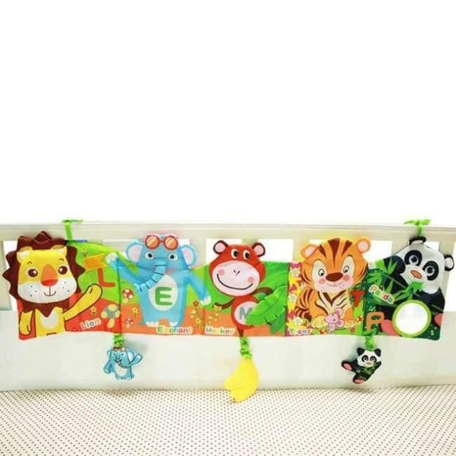 Planet+Gates+Lion+Baby+Toys+Crib+Hanging+Book+Soft+Rattles+Toy+Early+Learning+Educational+For+Kids+Infant+Coloring+Animal+Squeaky+Baby+Cloth+Book