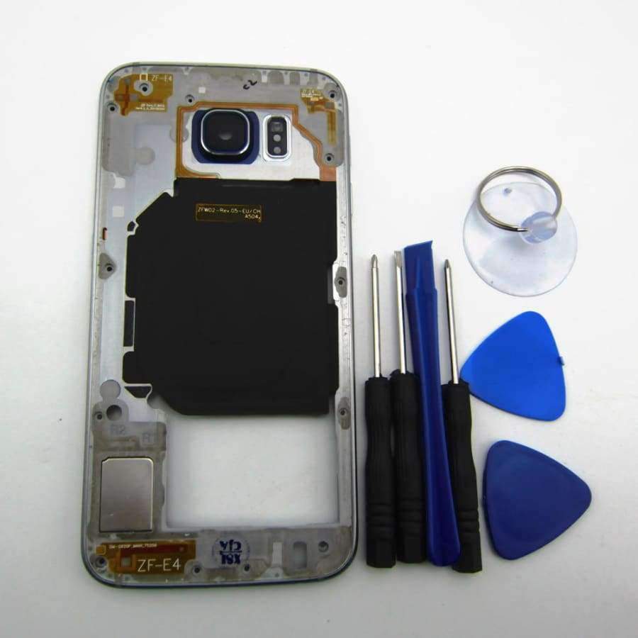 Planet+Gates+Middle+frame+for+Samsung+Galaxy+S6+G920+G920F+Back+Plate+Bezel+Housing+Case+Free+Tools+Replacement+Parts