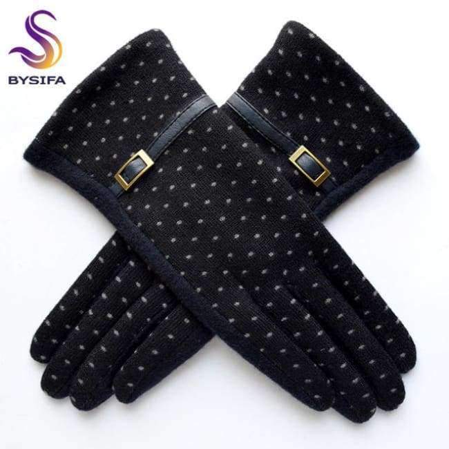 Planet+Gates+navy+blue+[BYSIFA]+Women+Polka+Dot+Wool+Mittens+Gloves+Fashion+Metal+Buckle+And+Pu+Design+Cashmere+Gloves+Elegant+Thick+Warm+Pink+Gloves