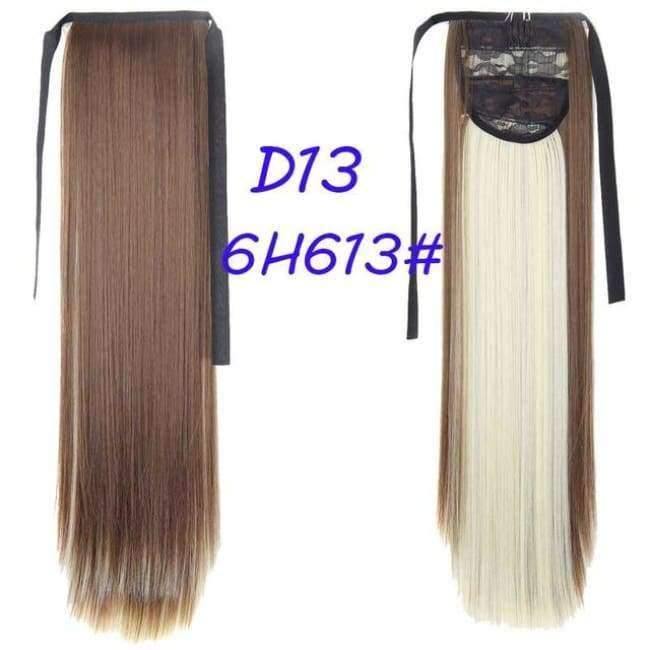 Planet+Gates+P6/613+/+22inches+/+China+100g/piece+22+inch+Long+Ponytail+Hair+Extension+Tail+Hairpiece+Straight+Brown+Synthetic+Women's+Hair+High+Temperature+Fiber
