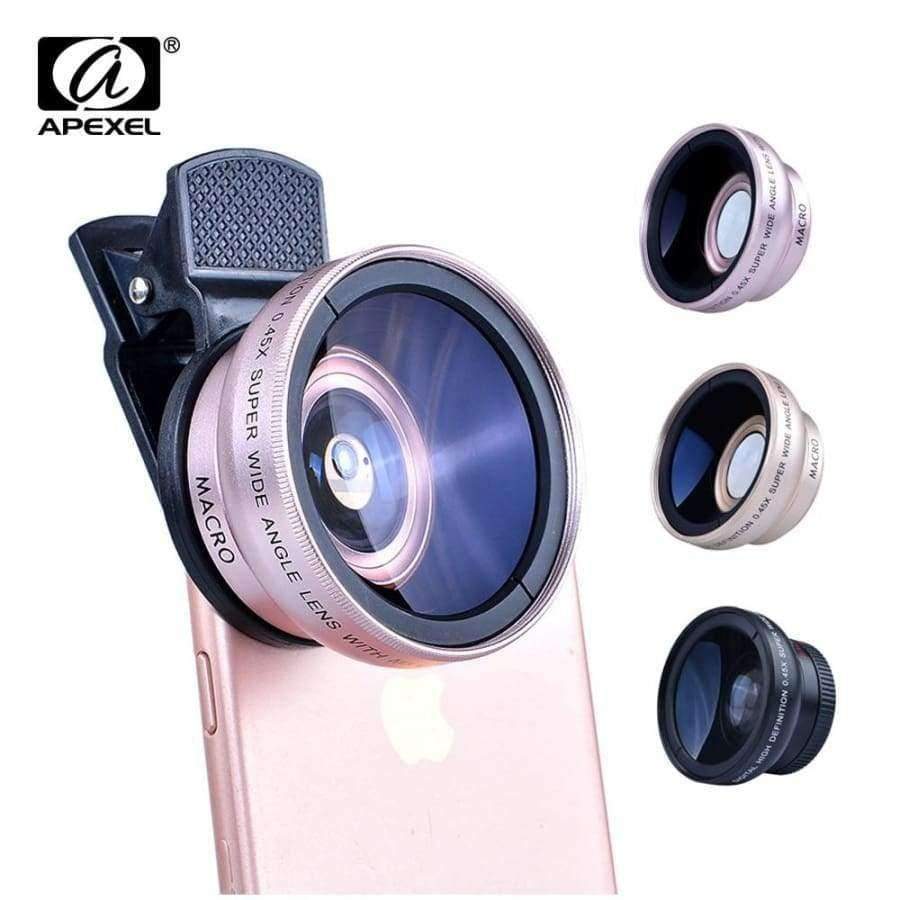 Planet+Gates+Phone+Camera+Lenses+0.45X+Wide+Angle+12.5X+Macro+2in1+Professional+HD+Lens+Kit+For+iphone+x+7+8+6+plus+Samsung+s9+s8+plus