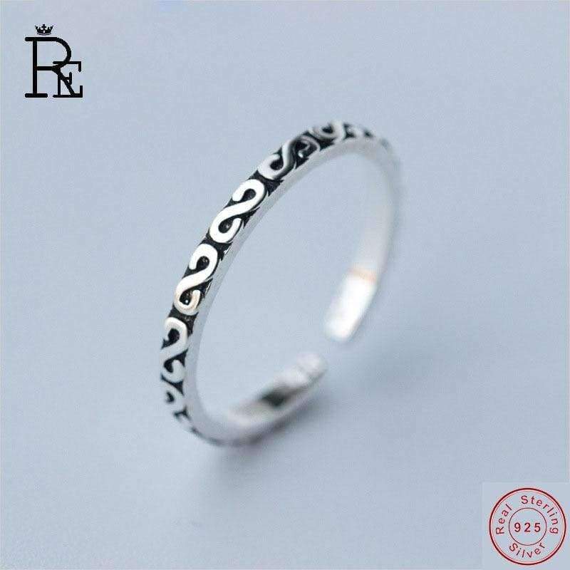 Planet+Gates+RE+100%+Real+925+Sterling+Silver+Ring+Resizable+Letter+S+Wedding+Engagement+Finger+Knuckle+Rings+for+Women+Female