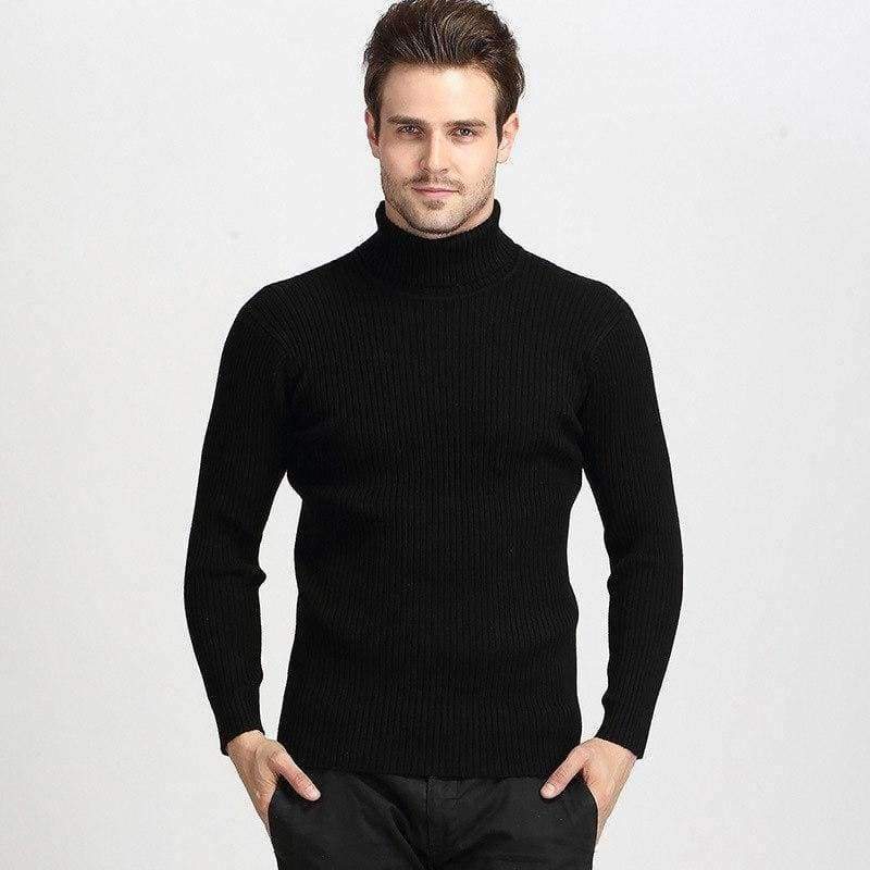 black turtleneck sweater mens