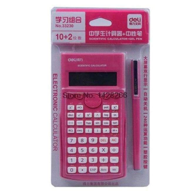 Planet+Gates+Red+Scientific+Calculator+Colored+calculadora+Solar+power+electronics+textbooks+Stationery+office+material+School+supplies+deli33230