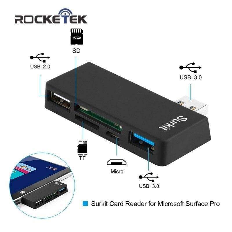 Planet+Gates+Rocketek+usb+3.0+multi+4+in+1+memory+card+reader+adapter+for+SD/TF+micro+SD+Microfoft+Surface+Pro+3/4+Hub+computer+accessories