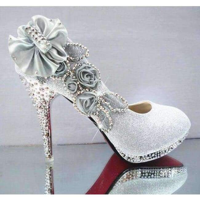 Planet+Gates+silver+10cm+/+4+2016+Glitter+Gorgeous+Wedding+Bridal+Evening+Party+Crystal+High+Heels+Women+Shoes+Sexy+Woman+Pumps+Fashion+Bridal+Shoes+9+color