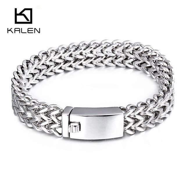 Planet+Gates+Silver+12mm+/+19cm+Stainless+Steel+Link+Chain+Bracelets+High+Polished+Dubai+Gold+Mesh+Bracelets+For+Men+Cool+Jewelry+Accessories+Gifts