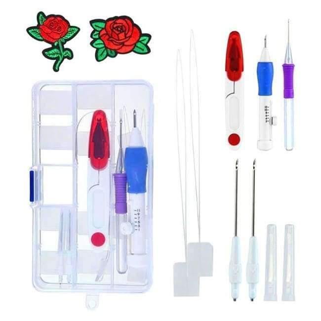 Planet+Gates+Style+1+Embroidery+Stitching+Punch+Needles+Pen+Set+Craft+Tool+for+DIY+Threaders+Sewing+Knitting+Kit+Embroidery+Patterns+with+Case