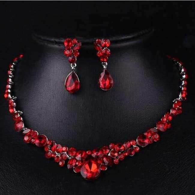 Planet+Gates+The+new+bride+jewelry+luxury+red+cheongsam+wedding+accessories+african+beads+jewelry+set+maxi+necklace+earrings