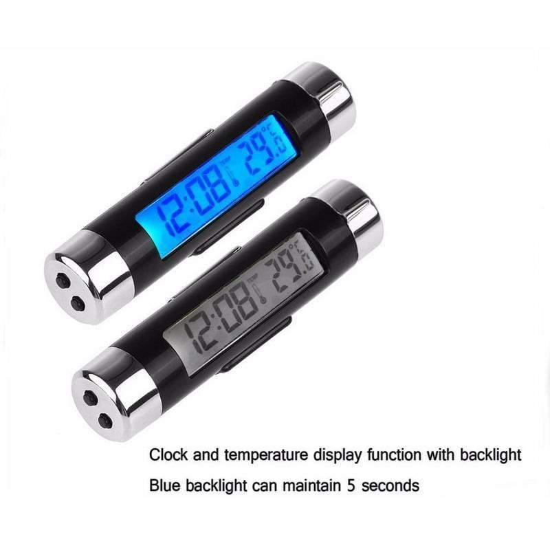 Planet+Gates+Universal+Plastic+Fiber+Car+Interior+Air+Outlet+Thermometer+Electronic+Clock+2+in+1+LED+Digital+Display+Blue+Backlight+8cm*1.5cm