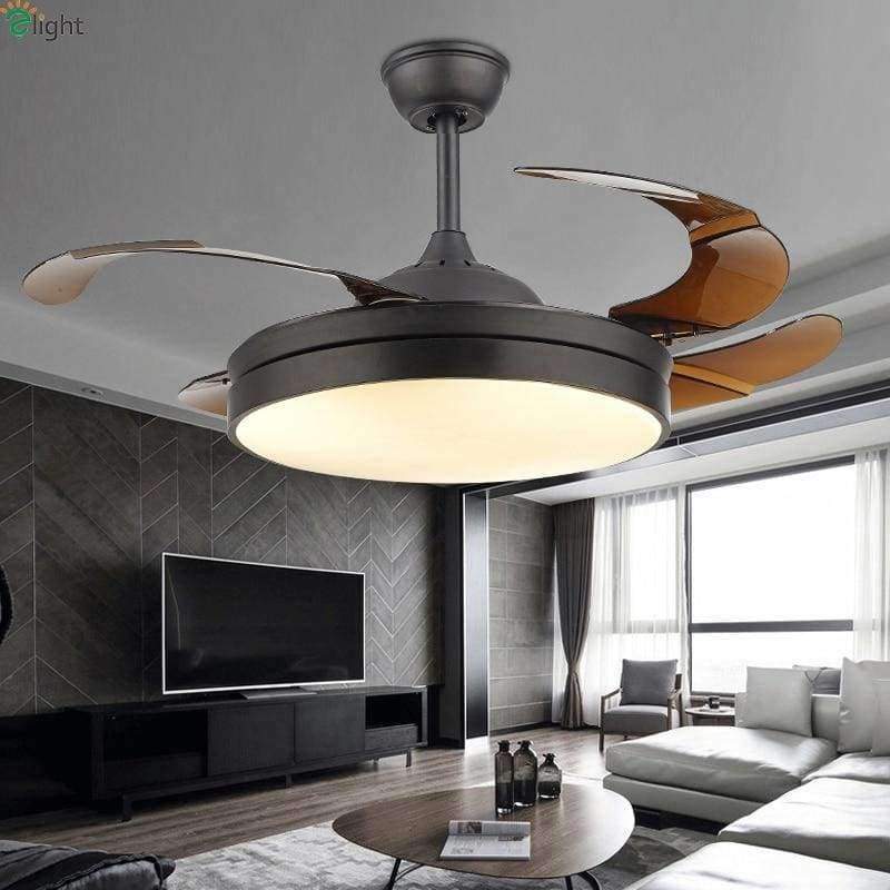 Planet+Gates+White+/+36+inch+remotr+ctrl+Modern+Invisible+Acrylic+Leaf+Led+Ceiling+Fans+White/Black+Steel+Led+Ceiling+Fan+Lighting+Dining+Room+Dimmable+Ceiling+Fixtures
