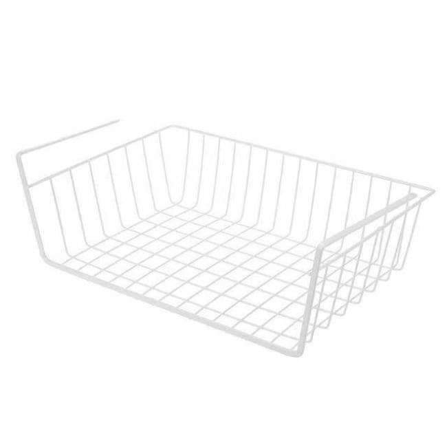 Planet+Gates+White+Cupboard+Hanging+Under+Shelf+Storage+Iron+Mesh+Basket+Cabinet+Door+Organizer+Rack+Closet+Holders+Storage+Basket+Rack+Organizer