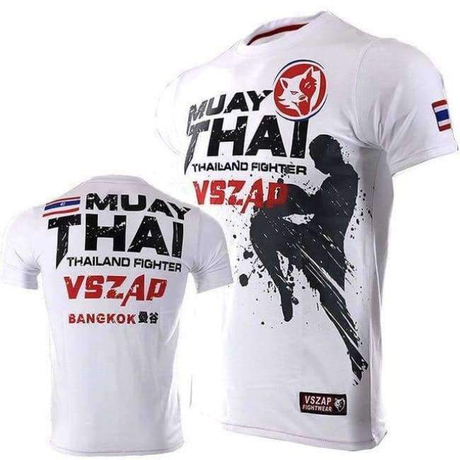 Planet+Gates+White+/+S+Bangkok+Boxing+MMA+T+Shirt+Gym+Tee+Shirt+Fighting+Martial+Arts+Fitness+Training+Wolf+Muay+Thai+T+Shirt+Men+Homme+S-4XL