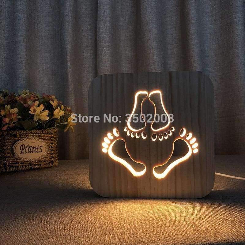 Planet+Gates+Wooden+footprints+shaped+hollow+night+lights+LED+warm+white+light+USB+power+as+room+decoration+or+novelty+gifts