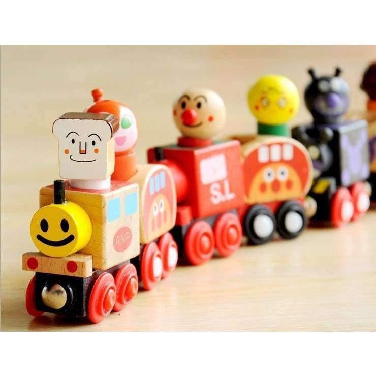 Planet+Gates+Wooden+toy+6pcs+Cars+Magnetic+small+Cartoon+Train+magnetic+bread+superman,+Wood+Educational+Kids+Classic+Train+toy