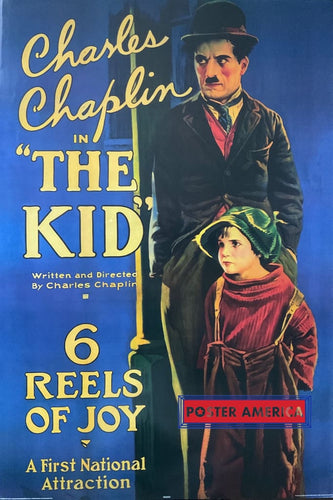 Charles Chaplin in “The Kid” Movie Poster 24 X 36 – PosterAmerica