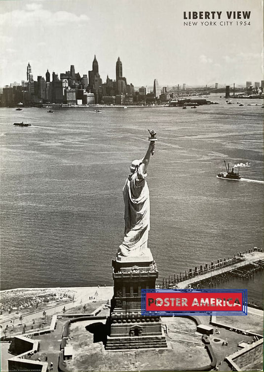 City Post View PosterAmerica Liberty York New Scenic Liberty & Statue White – Of Black