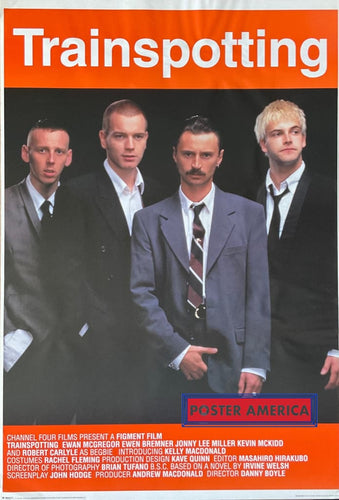 trainspotting everyone in suits rare uk import movie poster 24 x 35 5
