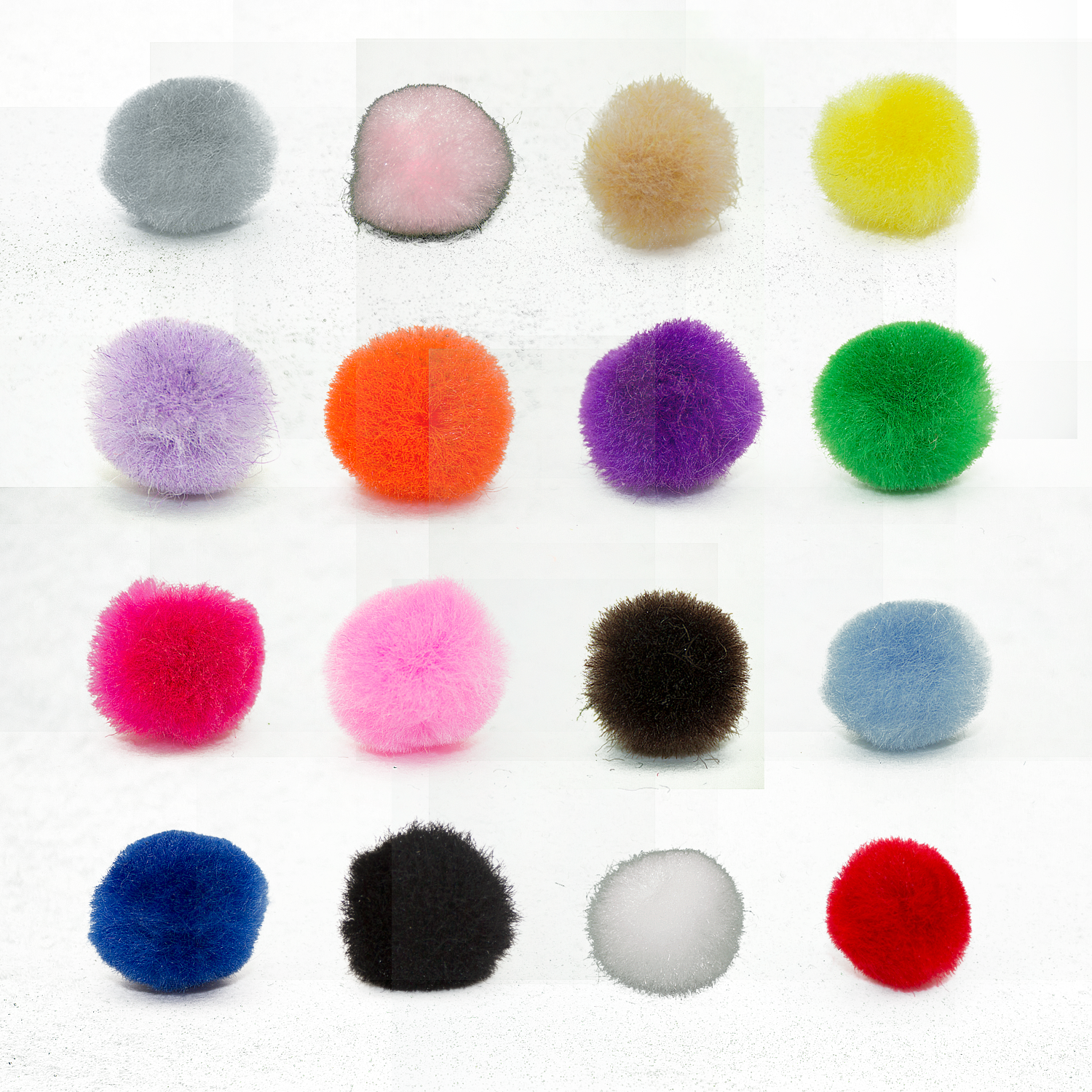 50mm Pom Poms 5cm - Craft Fluffy Fuzzy 2 Pom Pom Balls - Choose Quantity