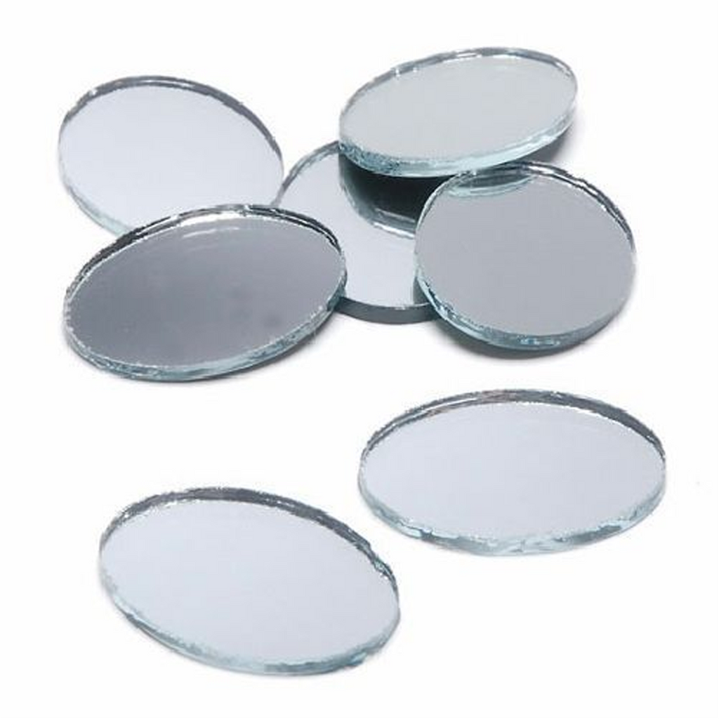1 X 0 75 Inch Mini Glass Craft Oval Mirrors Bulk 48 Pieces Oval Mosaic