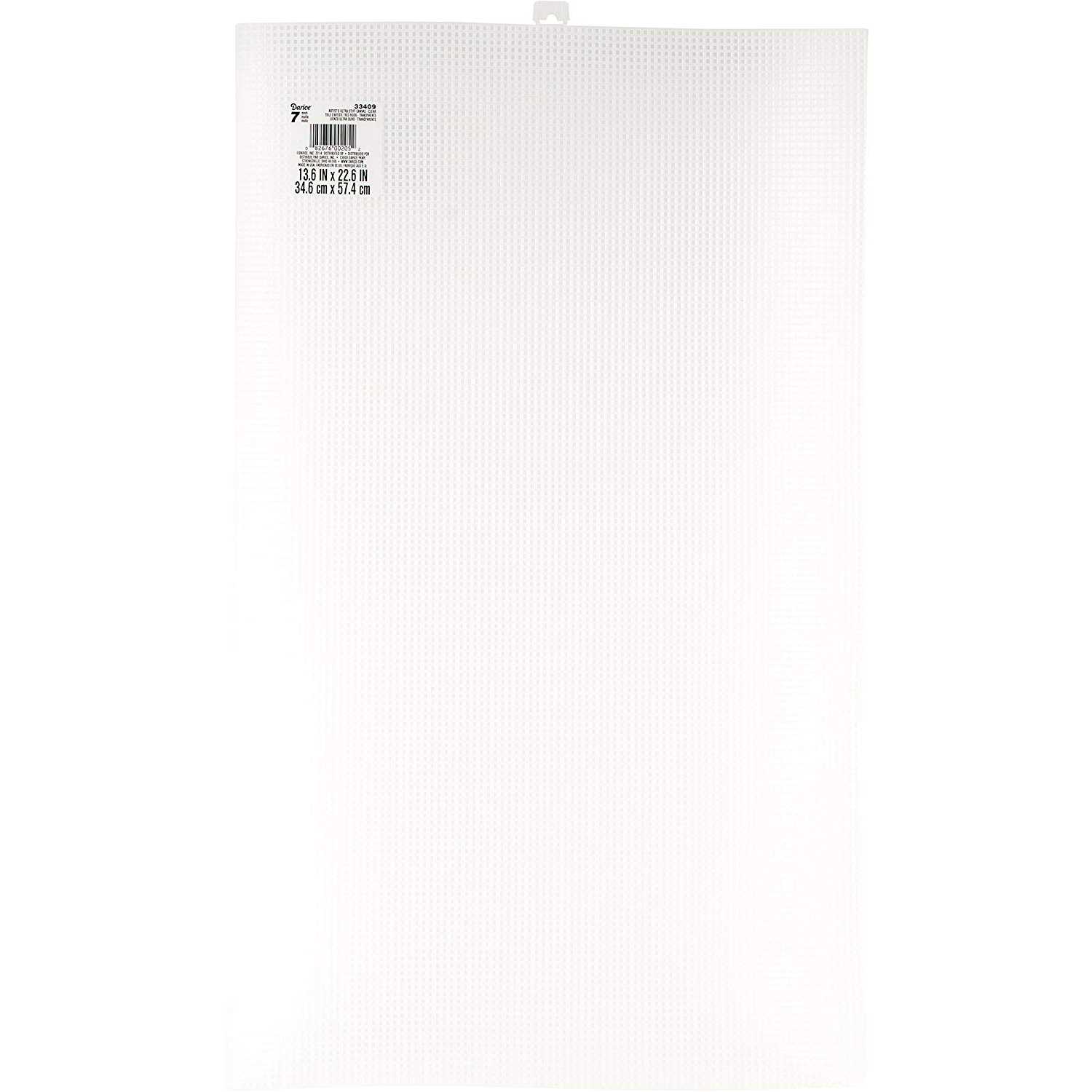  7 Mesh Count Clear Plastic Canvas Ultra Stiff Artist Sheet 13-5/8 x 22-5/8 1 Sheet