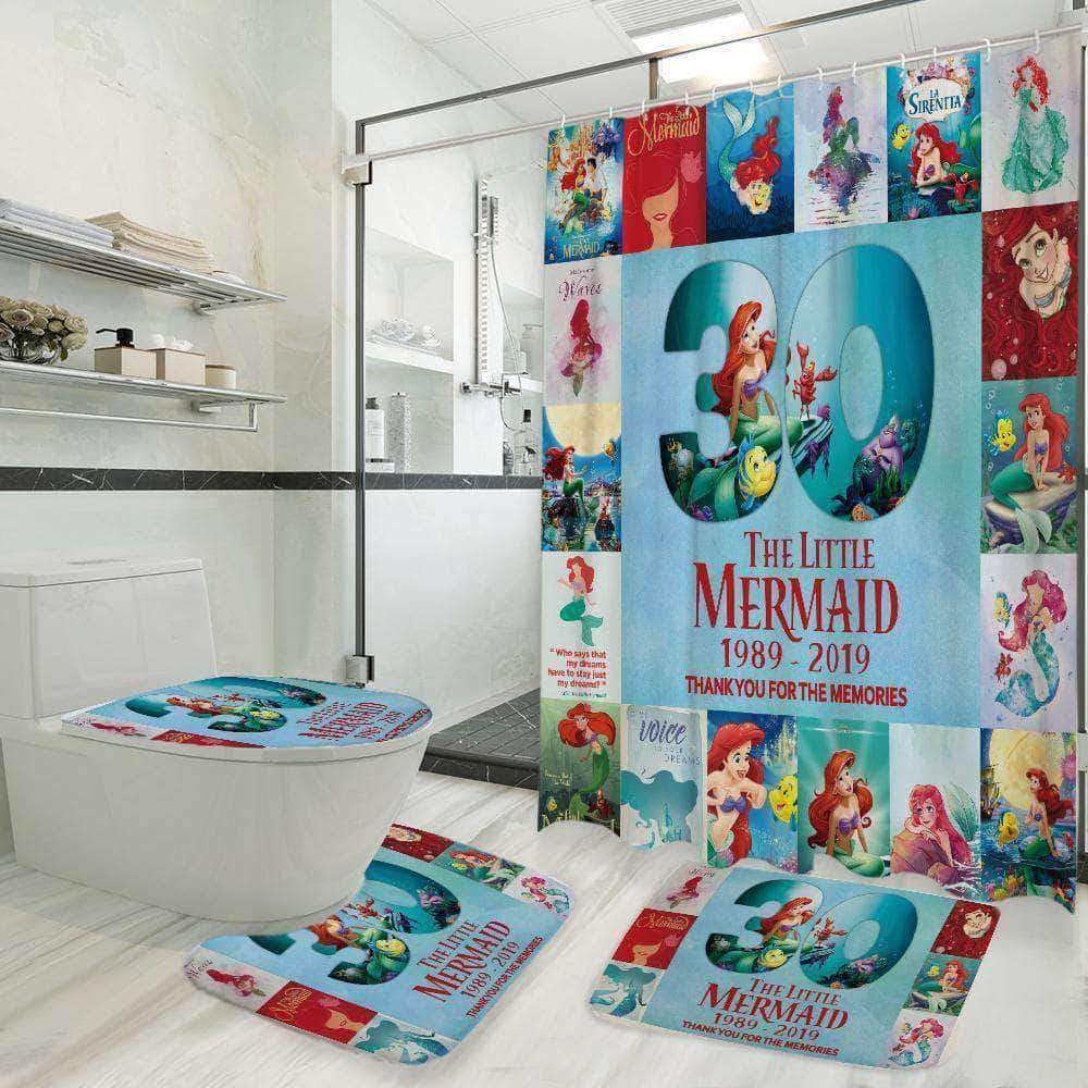 mermaid bathroom decor curtain