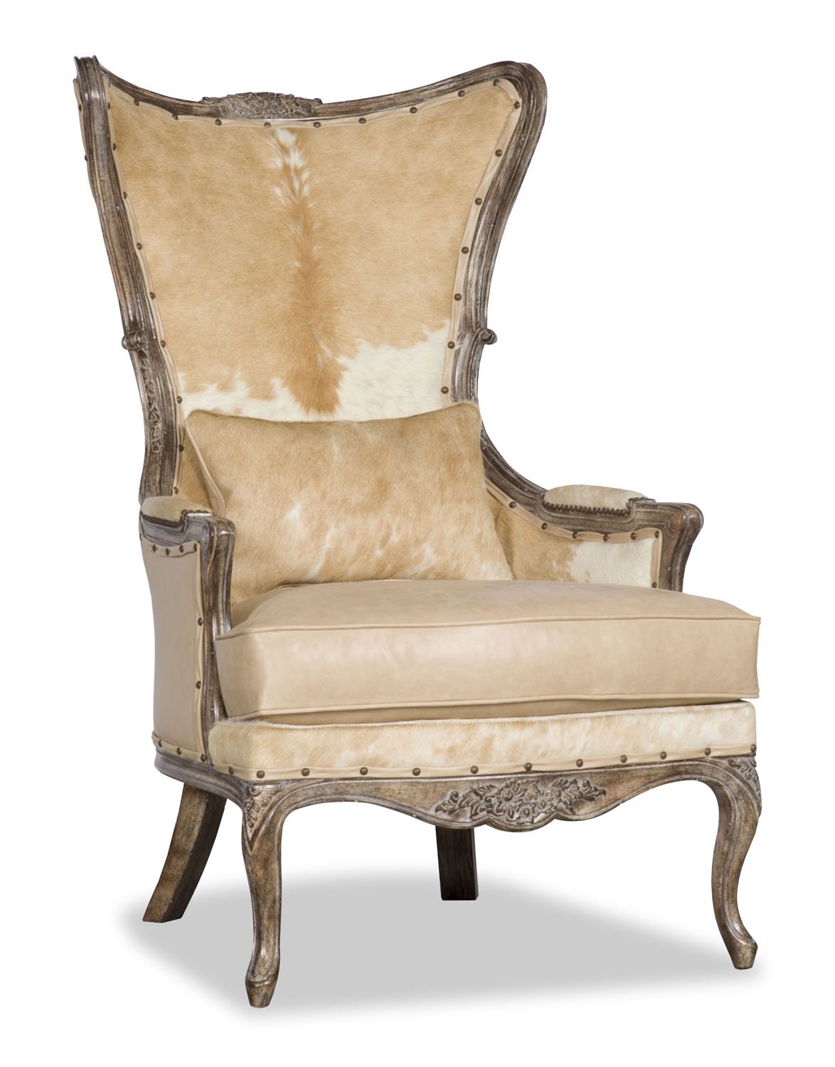 danice leather and cowhide chair