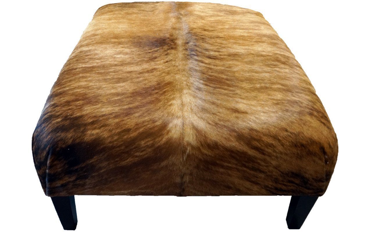 Mountain Modern Cowhide Ottoman Santa Fe Ranch