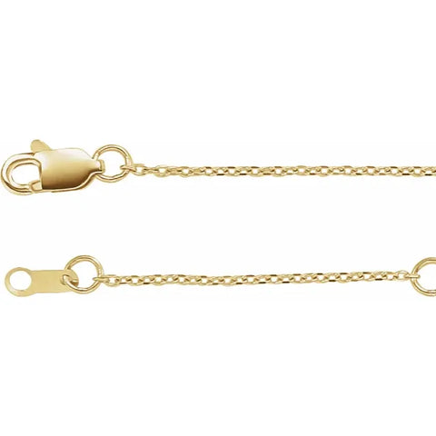 3 14k 1.2mm ADJUSTABLE Box Rose Gold Lobster Clasp Necklace Chain