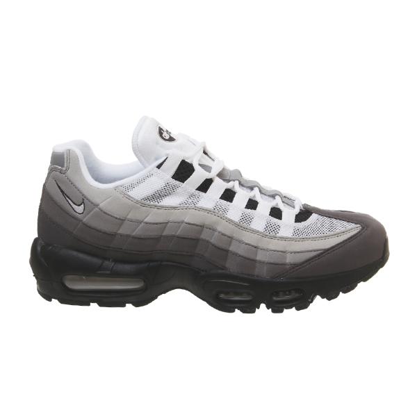 black grey and white air max 95