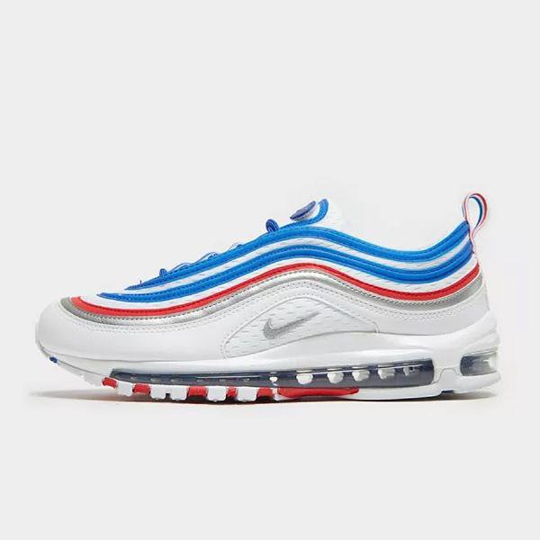 red and blue air max 97