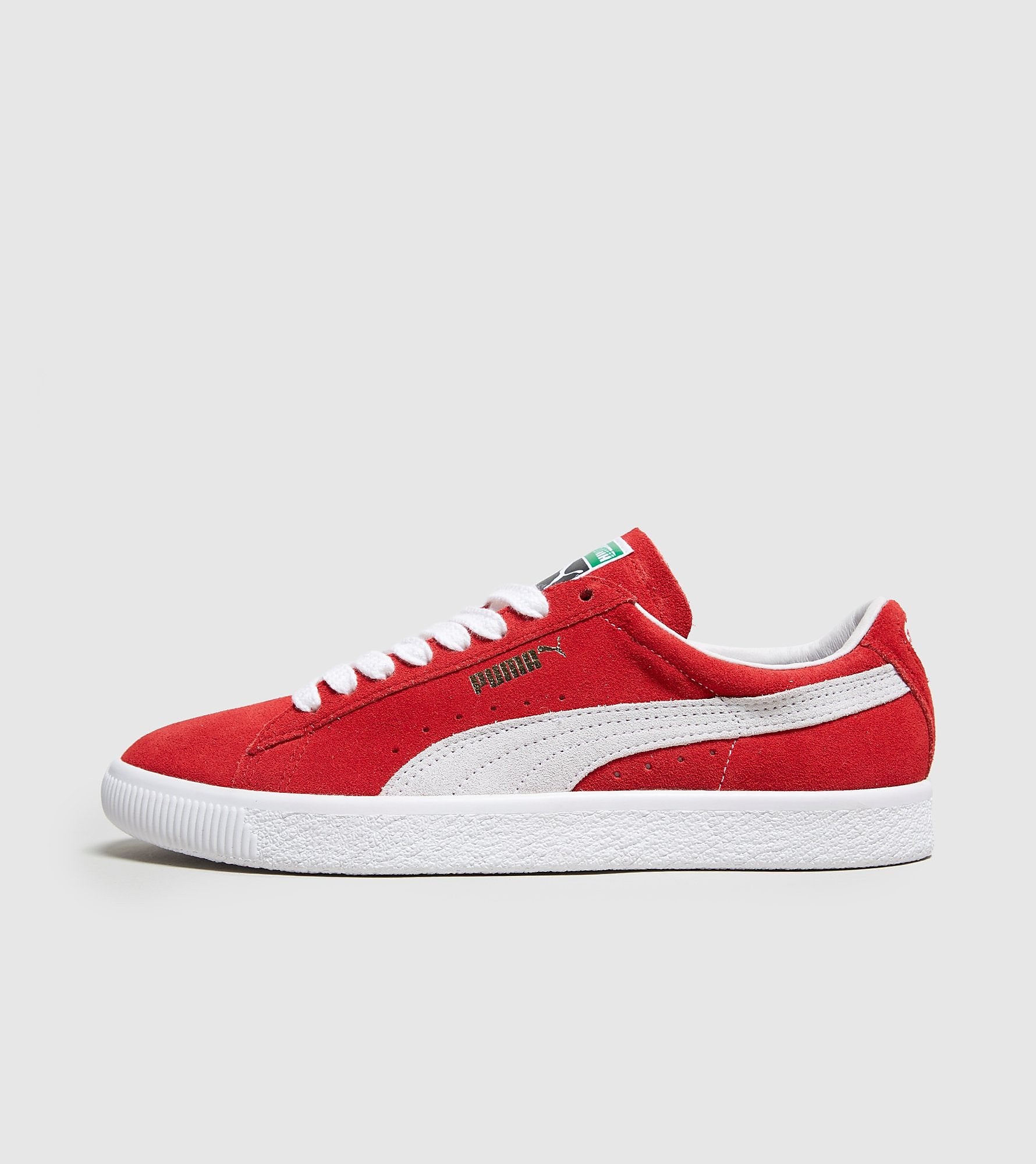 puma suede red and white