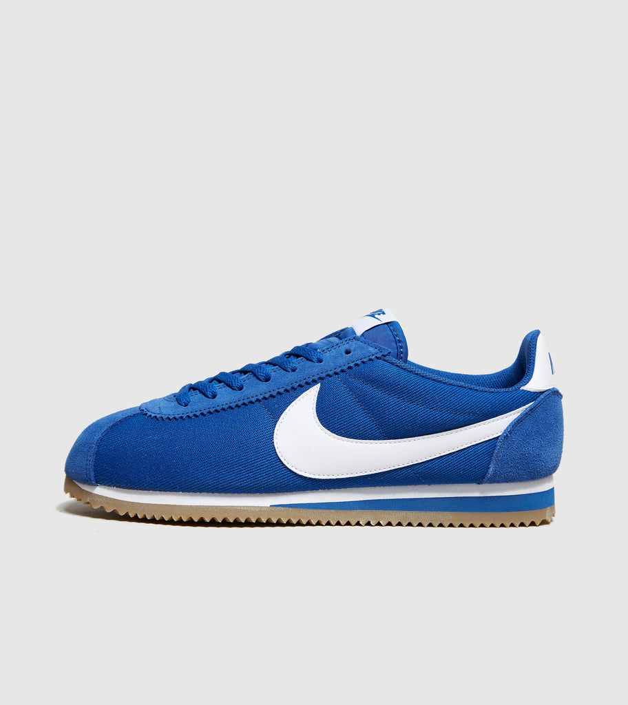 nike cortez blue and white