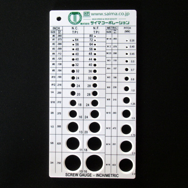 即出荷】 水平ボルトとナットゲージ スレッドチェッカー インチ;メートル法