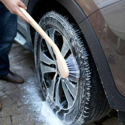 Wheel Cleaning with Brush