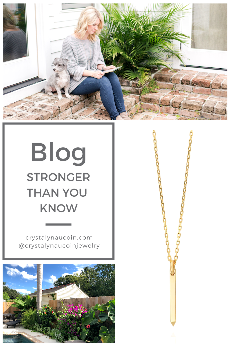 Stronger than you know strength pendant necklace