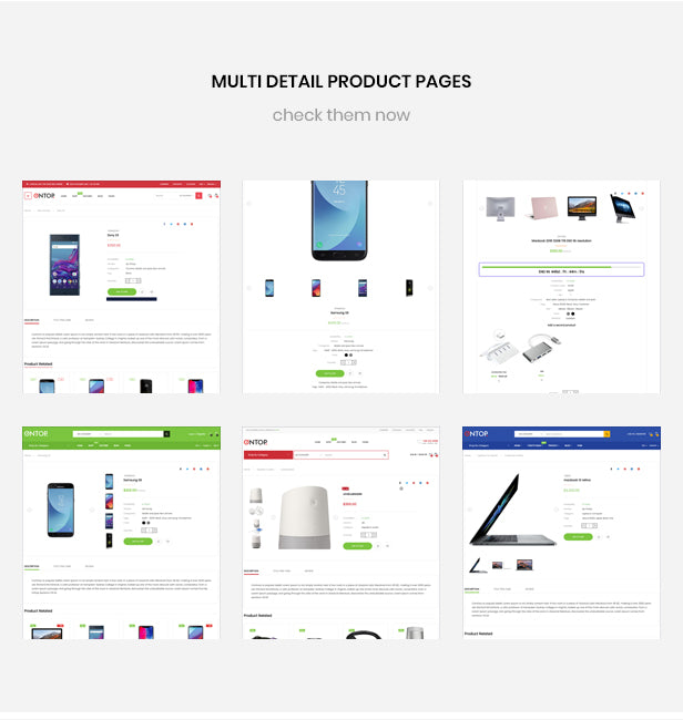 Shopify Theme multiple detail product page