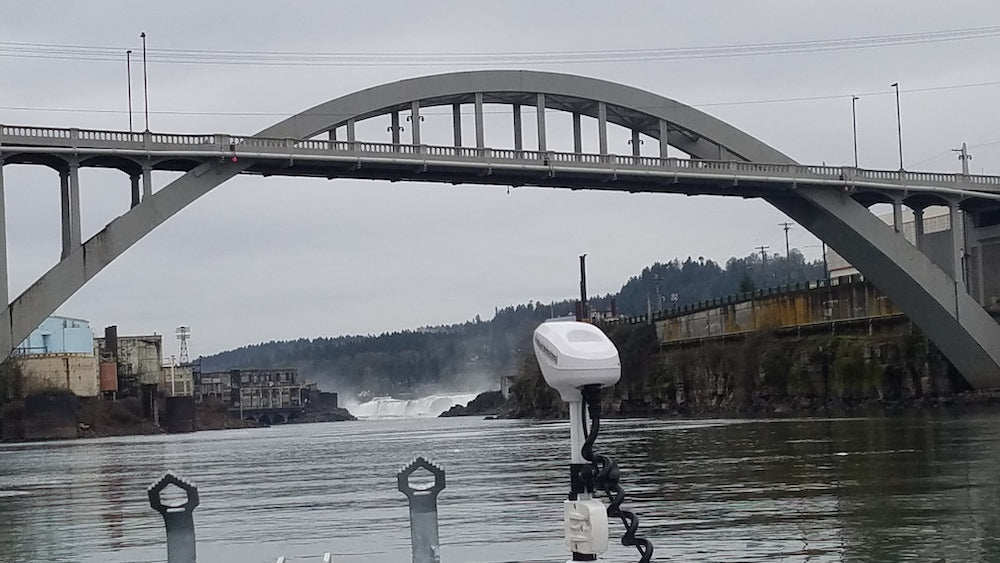 Trolling Minnkota West Linn bridge and Willamette Falls