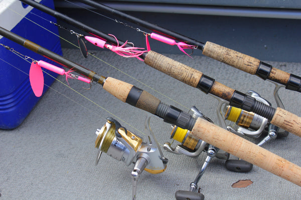pink coho spinners