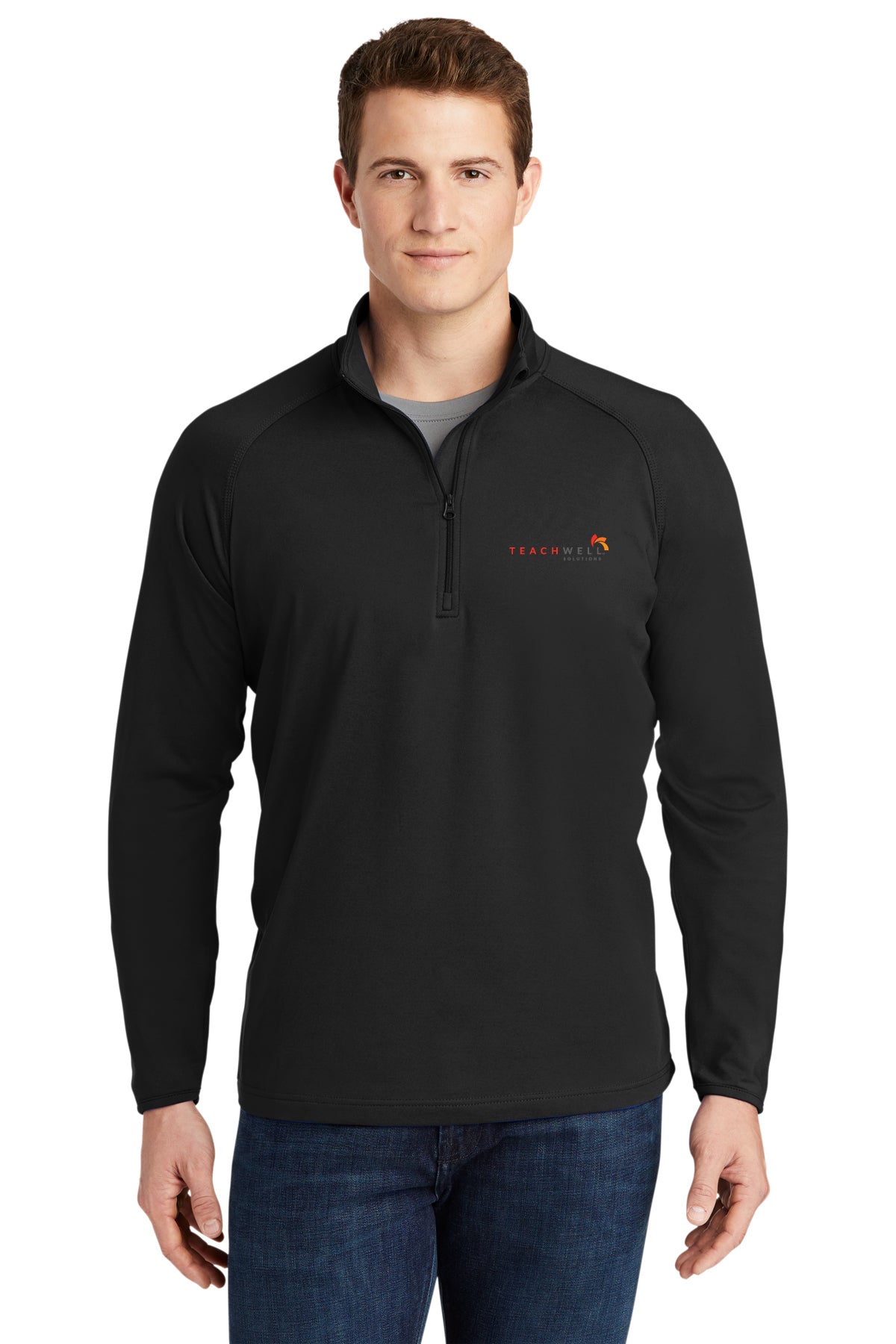 Teachwell Solutions - Mens Sport-Wick Stretch 1/2-Zip Pullover - ST850